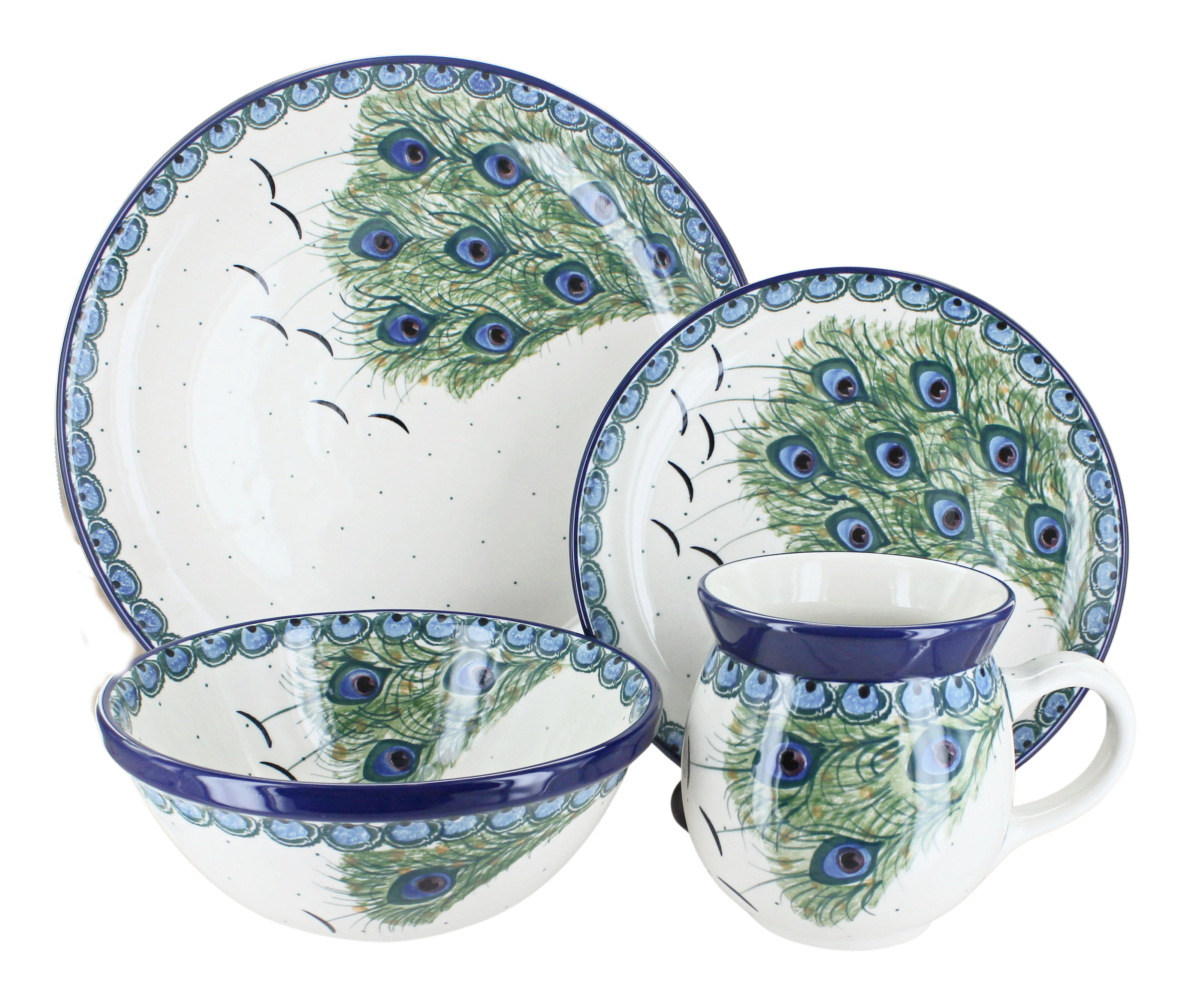 Peacock dinnerware sale